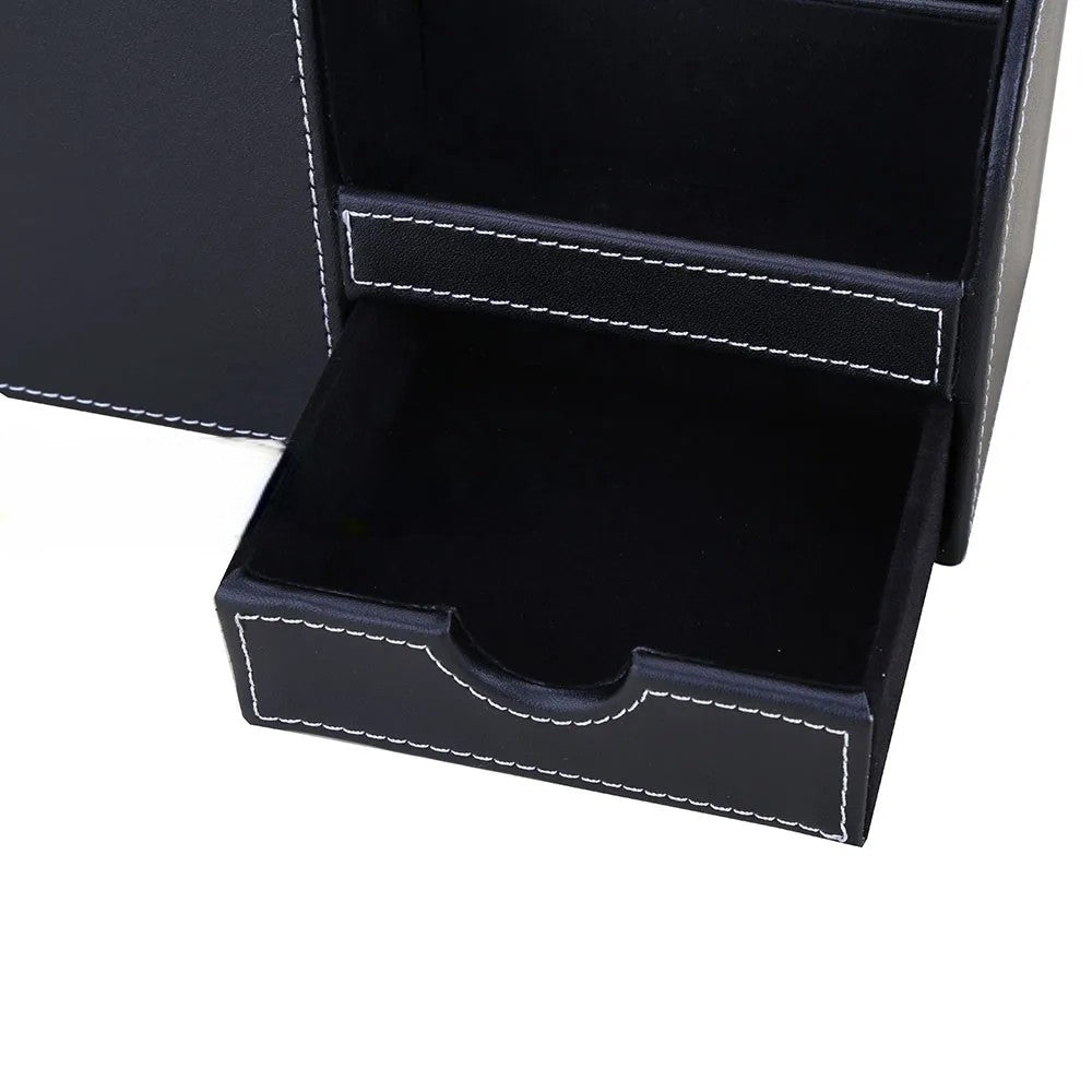 Leather desk organizer