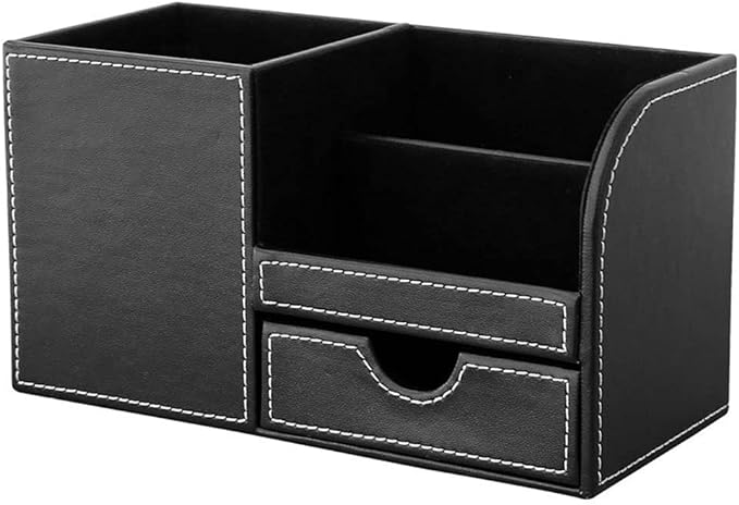 Leather desk organizer