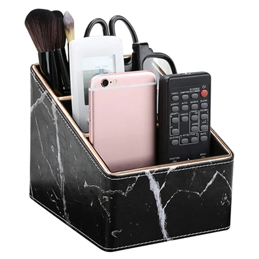 Marble Leather Desk Organizer