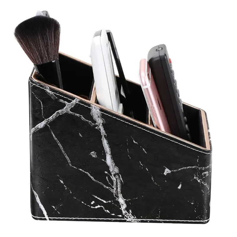 Marble Leather Desk Organizer